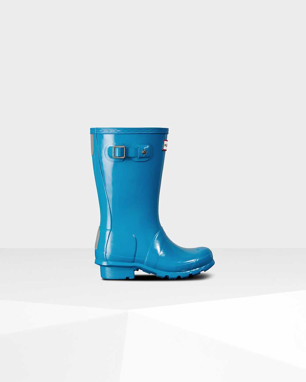 Hunter Original Big Gloss Kids Rain Boots NZ-46566A Blue